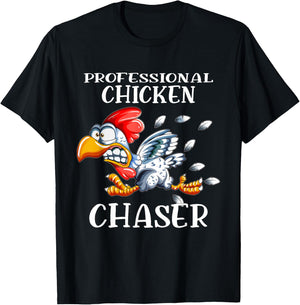 Chicken Professional Chicken Chaser Chickens Farm Farmers T-Shirt - T-Shirt | Black