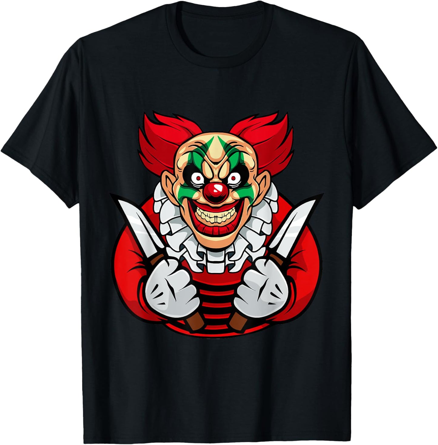 Scary clown shirt as a costume for Halloween celebration T-Shirt - T-Shirt | Black