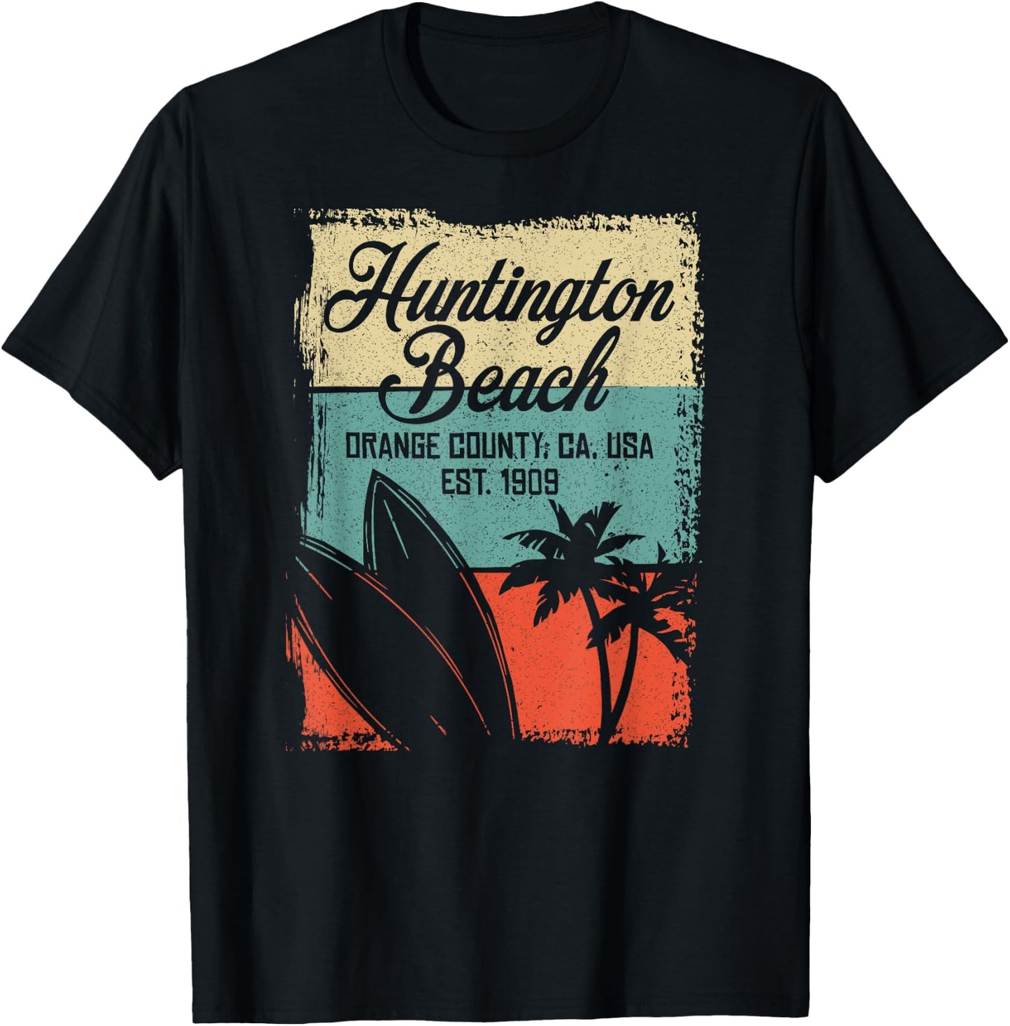 Cool Huntington Beach Surfing Competitions Men Women Girls Kids T-Shirt - T-Shirt | Black