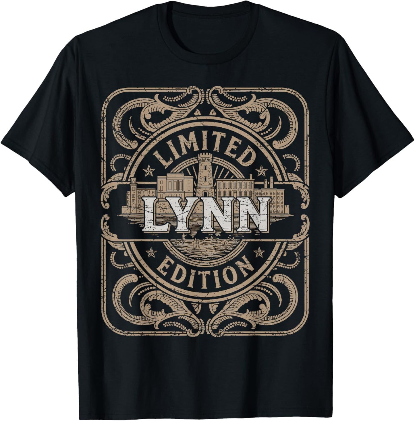 Lynn Vintage Lynn Massachusetts T-Shirt - T-Shirt | Black