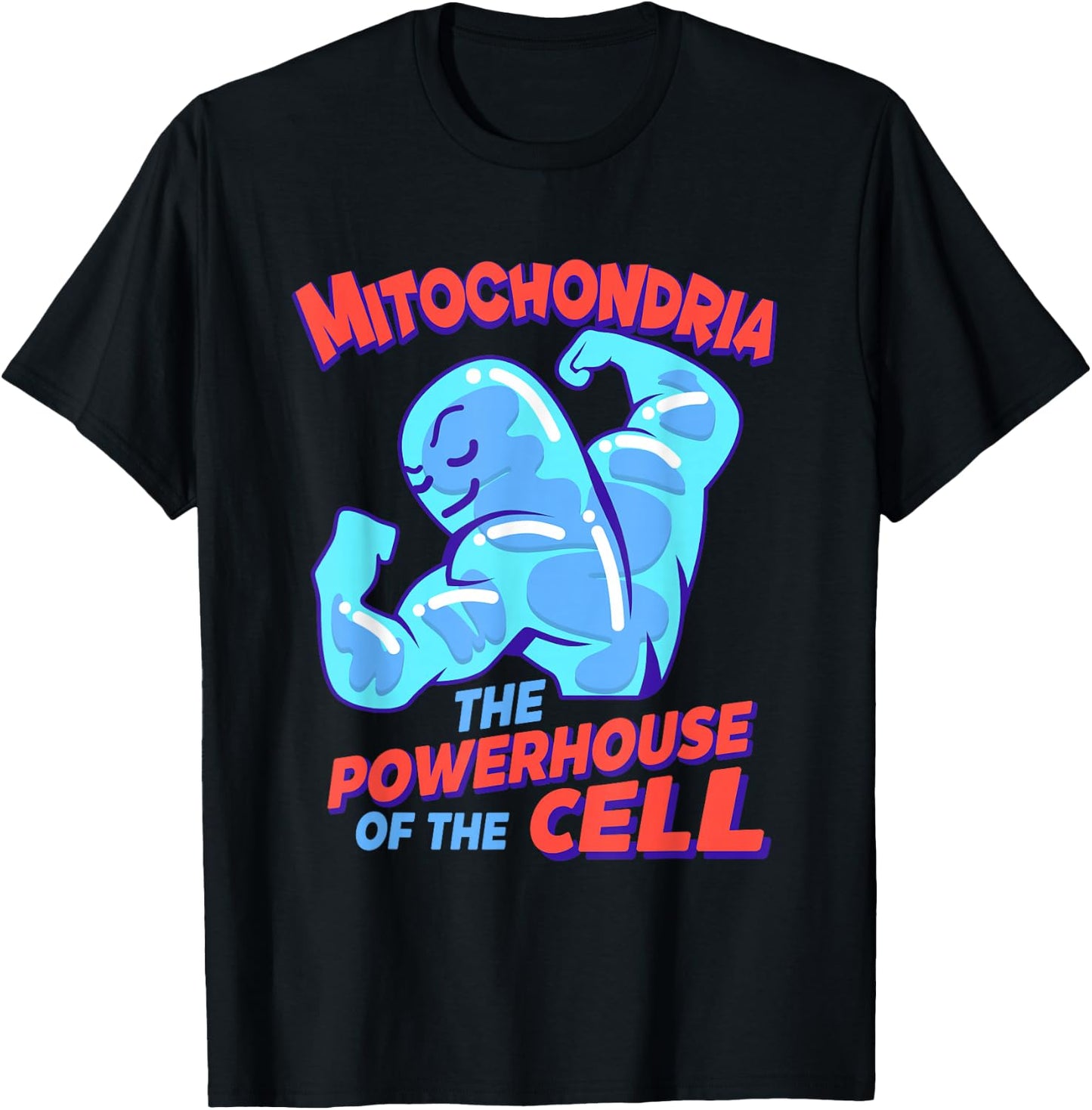 Mitochondria The Power Station of the Cell, Biology T-Shirt - T-Shirt | Black