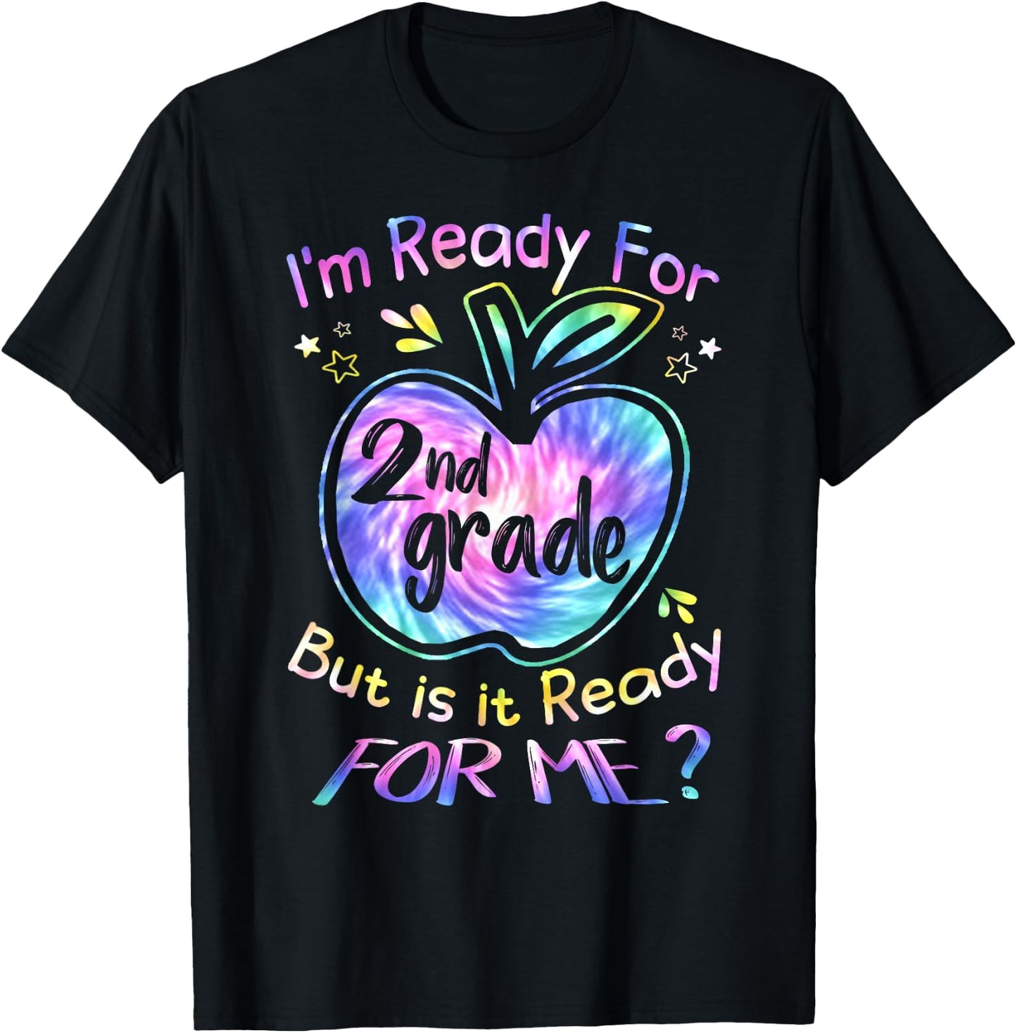 Ready for 2nd Grade Tie Dye Back to School Team Second Grade T-Shirt - T-Shirt | Black