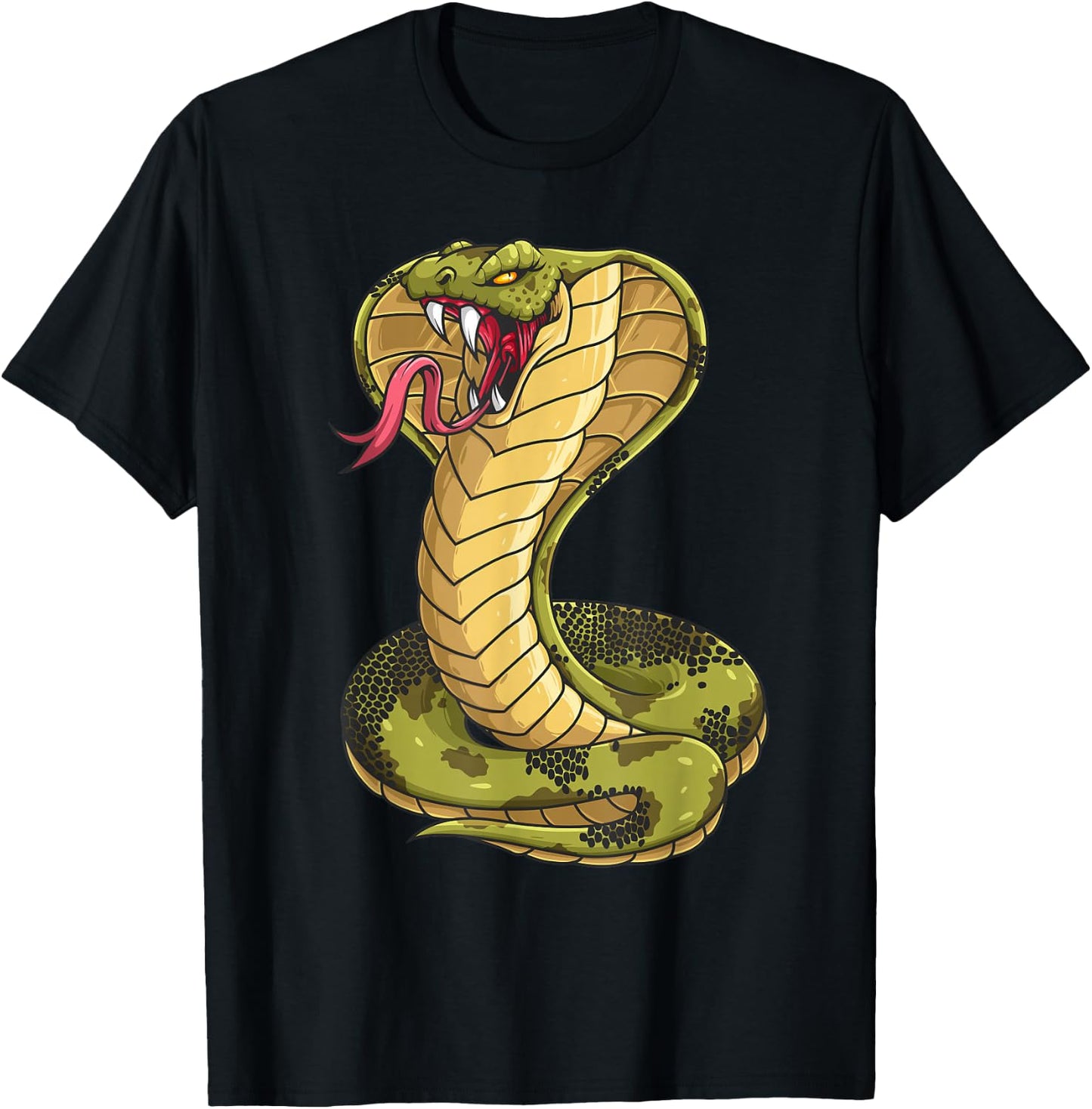 Funny Cobra Design Women Kids King Snake Cobra Lover T-Shirt - T-Shirt | Black