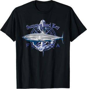 Summerland Key Florida Nautical Sailing Boating T-Shirt - T-Shirt | Black