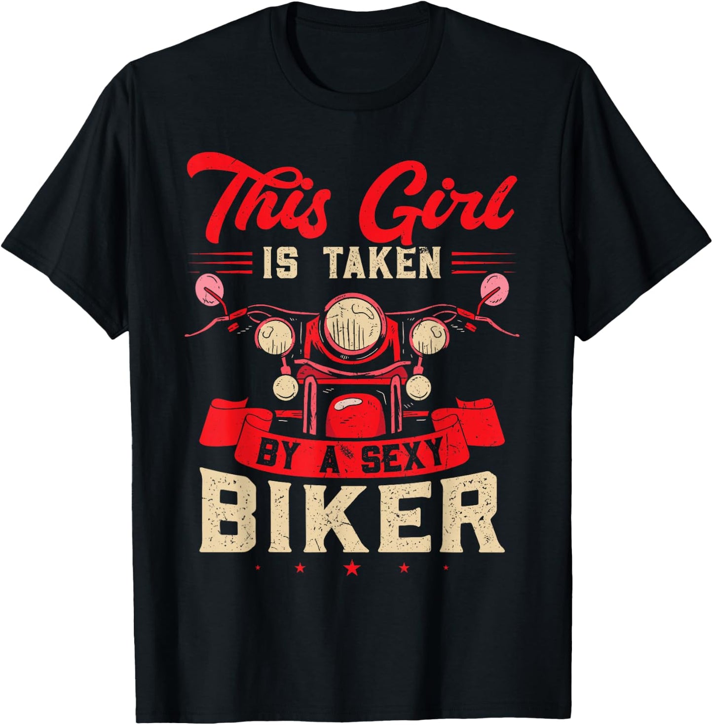 Sorry this Girl is taken by a sexy Biker T-Shirt - T-Shirt | Black