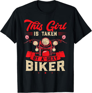 Sorry this Girl is taken by a sexy Biker T-Shirt - T-Shirt | Black