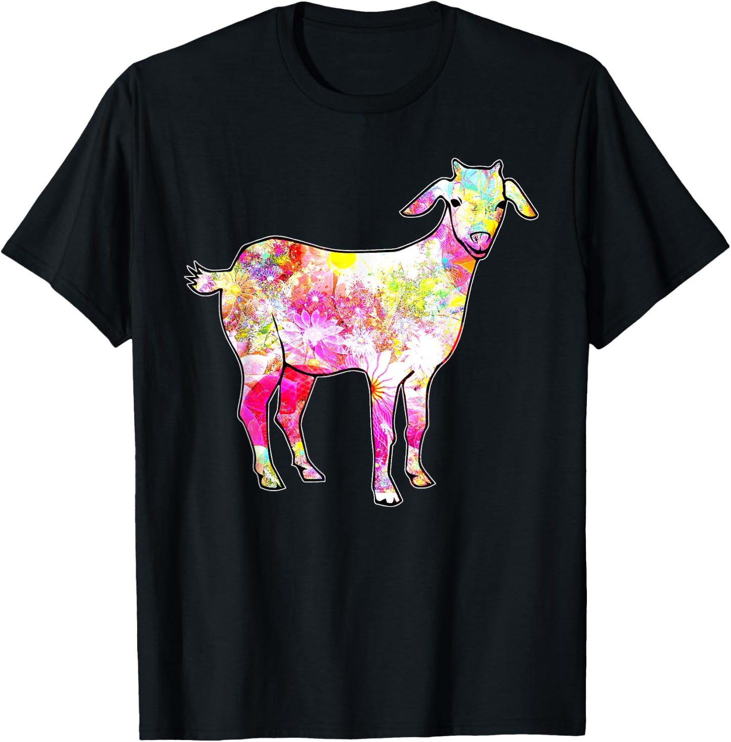 Just a Girl who Loves Goats Women Farmer Cute Goat T-Shirt - T-Shirt | Black