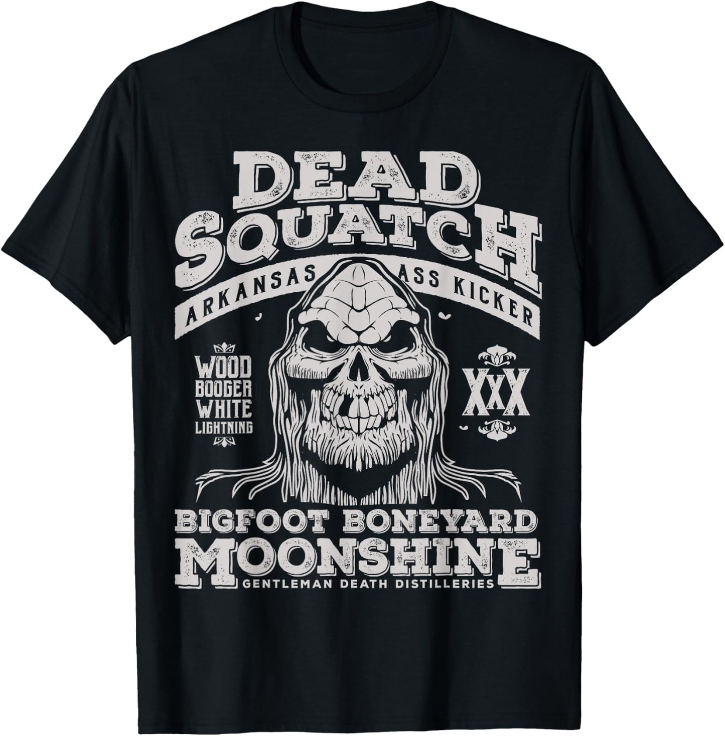 Dead Squatch Big Foot Boneyard Moonshine Halloween T-Shirt - T-Shirt | Black