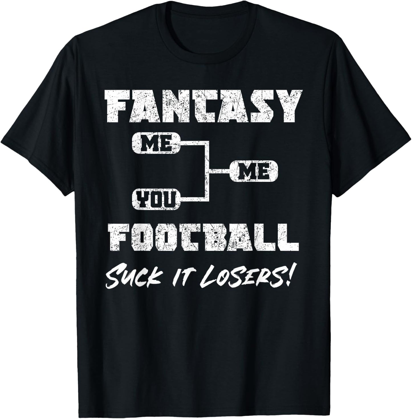 Vintage Fantasy Football Draft Party Kit Funny Sports Winner T-Shirt - T-Shirt | Black