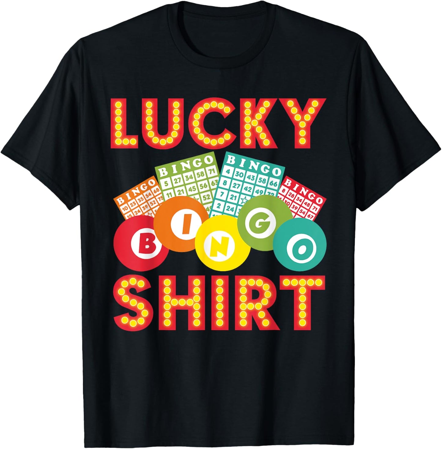 Cute Lucky Bingo Women Casino Bingo Lovers T-Shirt - T-Shirt | Black