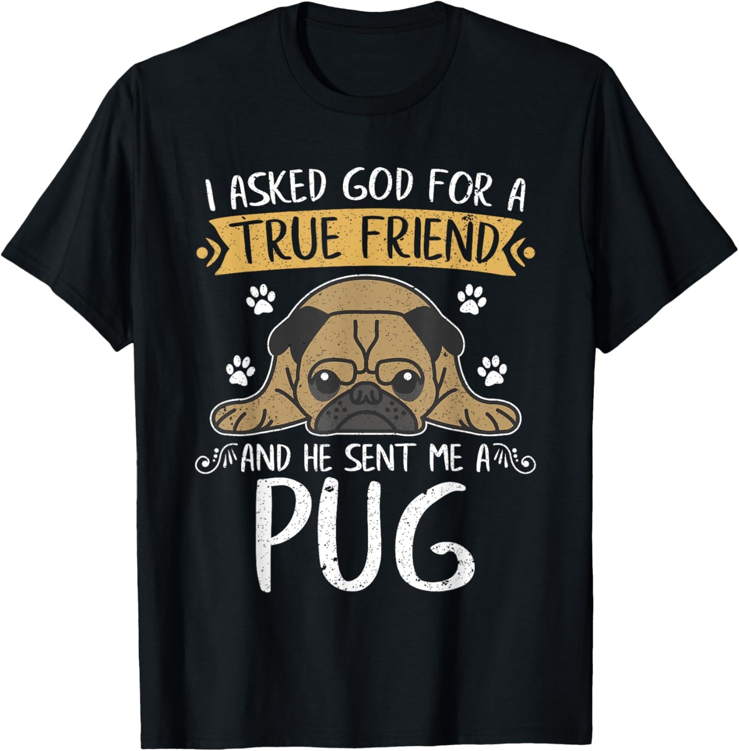 Pug Dog Lover Jesus Christ Prayer Gift Pug Women Kids T-Shirt - T-Shirt | Black
