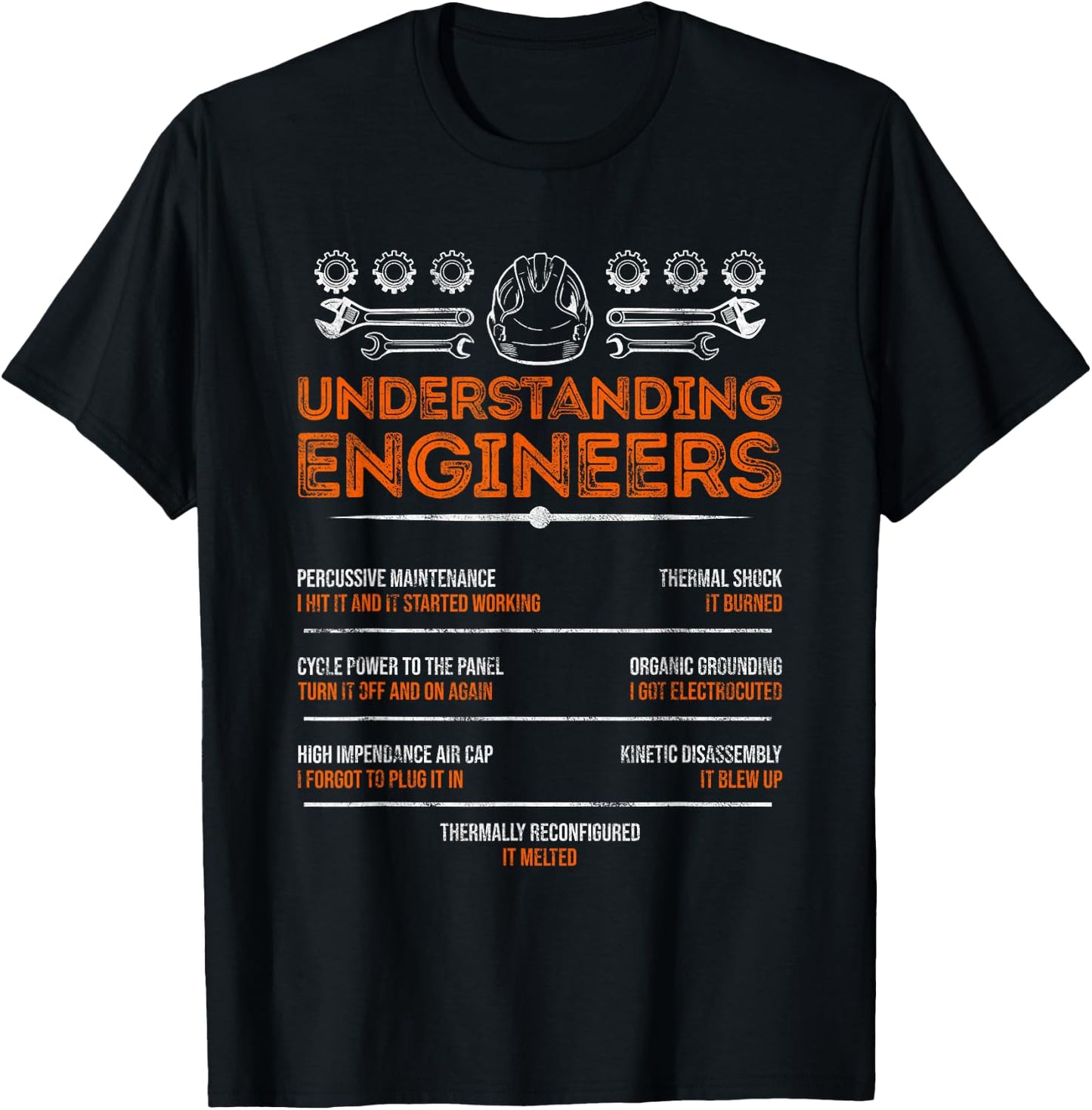 Understanding Engineers Funny and Humorous Engineering T-Shirt - T-Shirt | Black