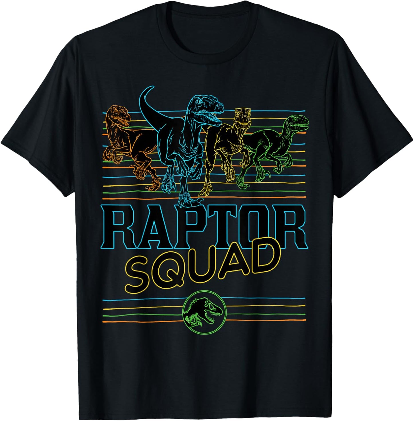 Jurassic World: Camp Cretaceous Raptor Squad T-Shirt - T-Shirt | Black