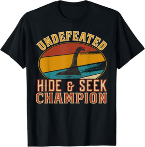 Nessie Undefeated Hide and Seek Champion - Funny Nessie T-Shirt - T-Shirt | Black