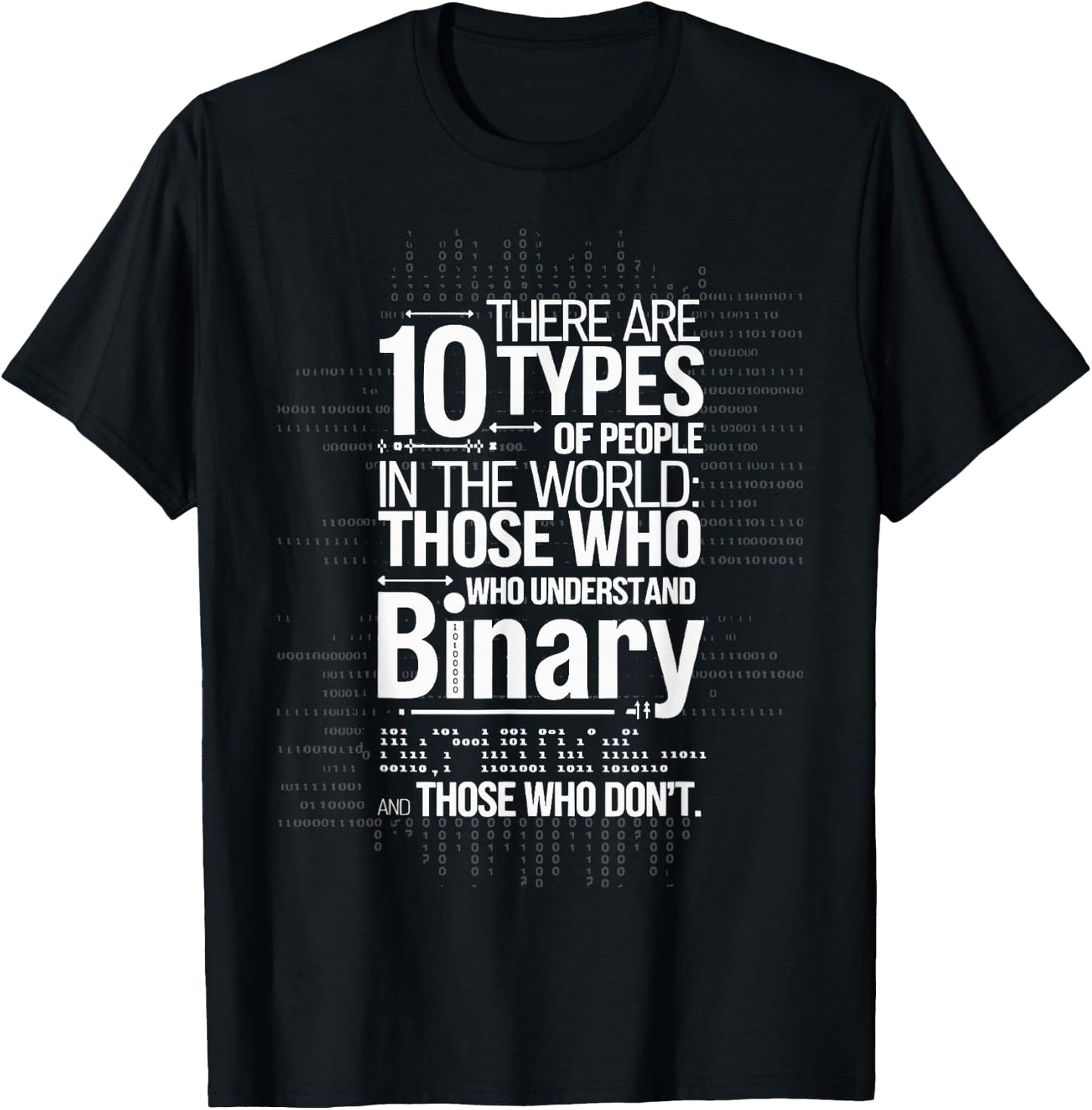 There Are 10 Types Of People In The World Binary T-Shirt - T-Shirt | Black