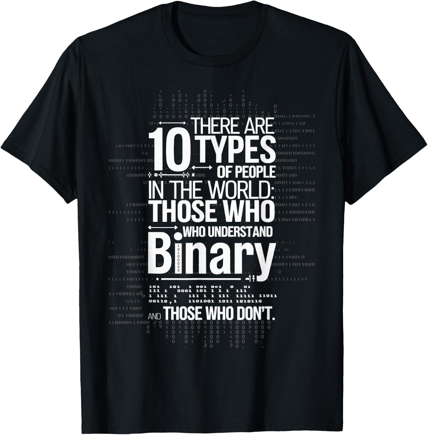 There Are 10 Types Of People In The World Binary T-Shirt - T-Shirt | Black