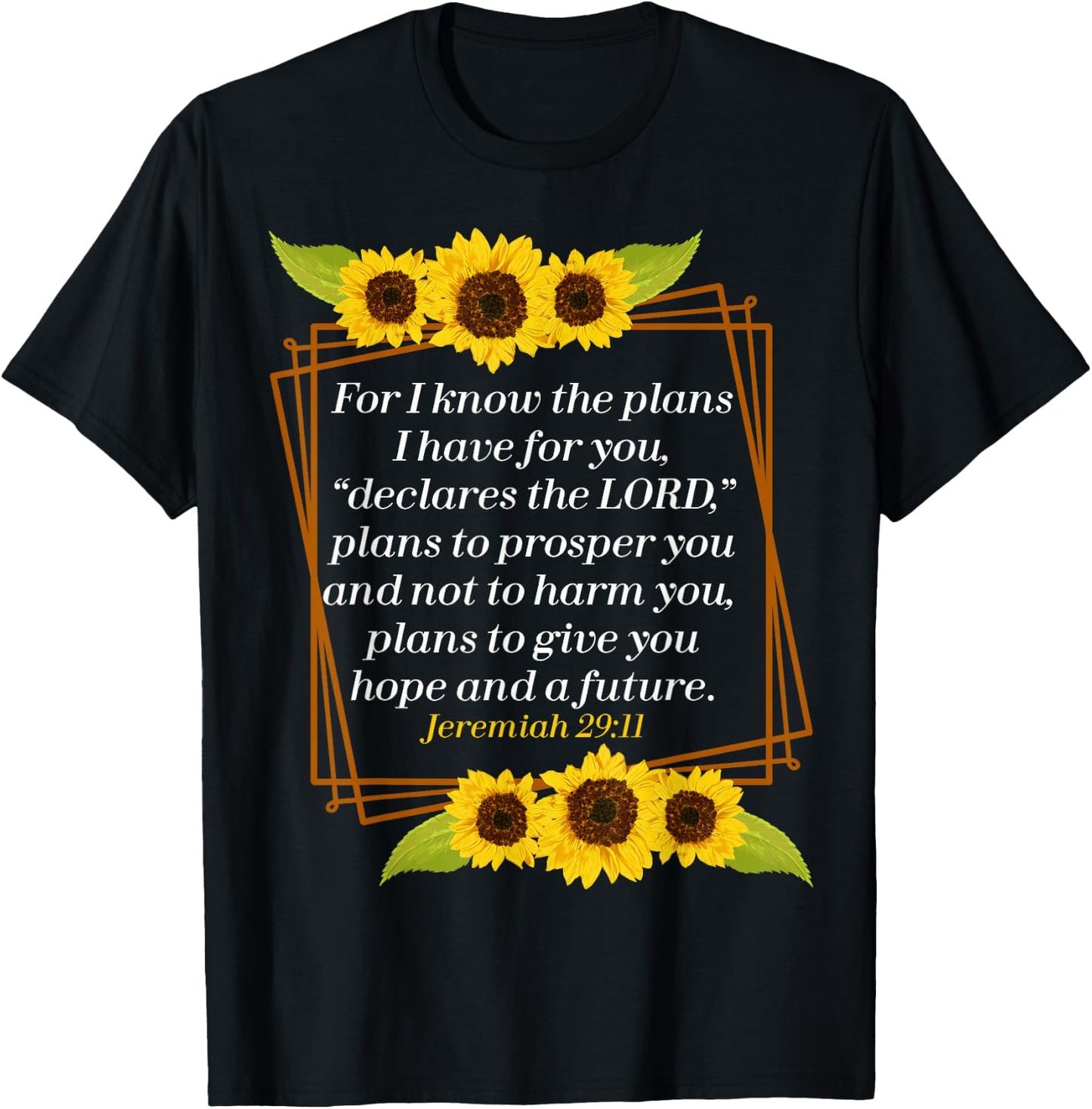 Jeremiah 29:11 Bible Christian for Christian T-Shirt - T-Shirt | Black