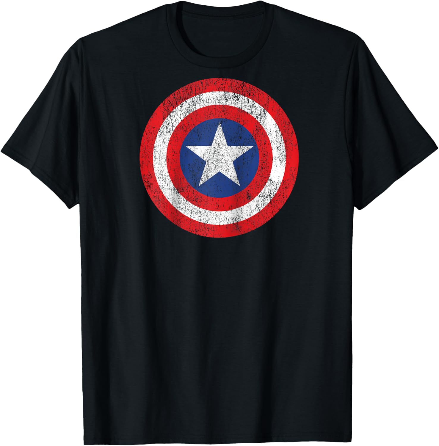 Marvel Captain America Shield Logo Raglan Baseball T-Shirt - T-Shirt | Black