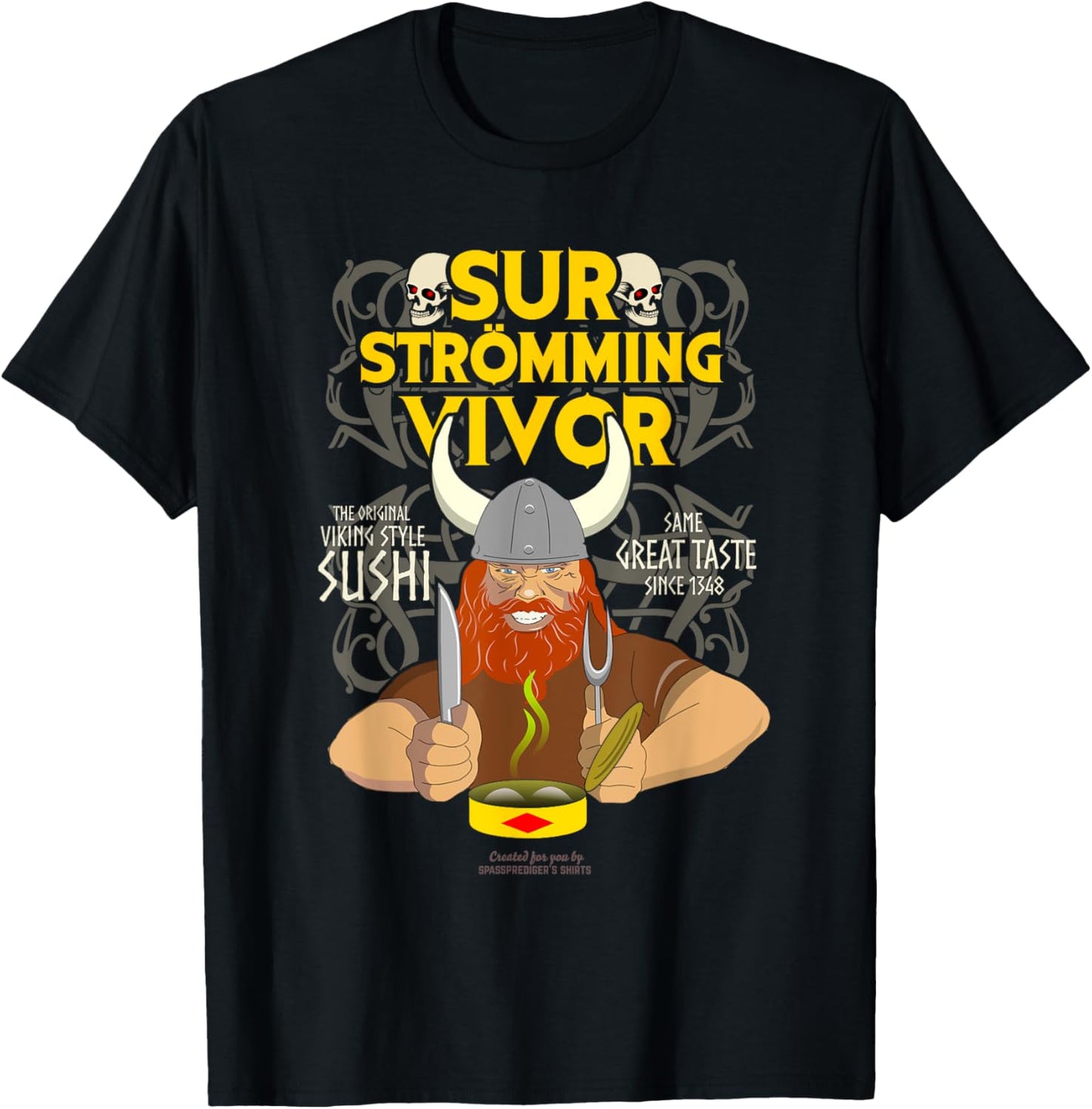 Surströmming Survivor Viking Surströmming T-Shirt - T-Shirt | Black