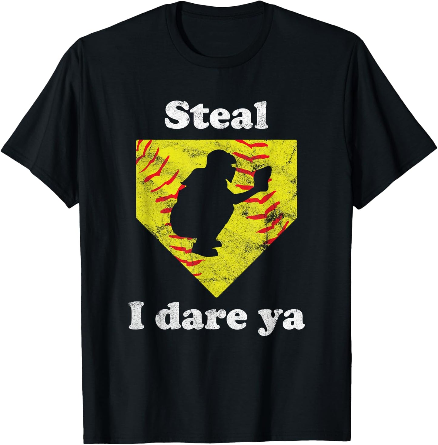 Funny Softball Catcher T-Shirt - T-Shirt | Black