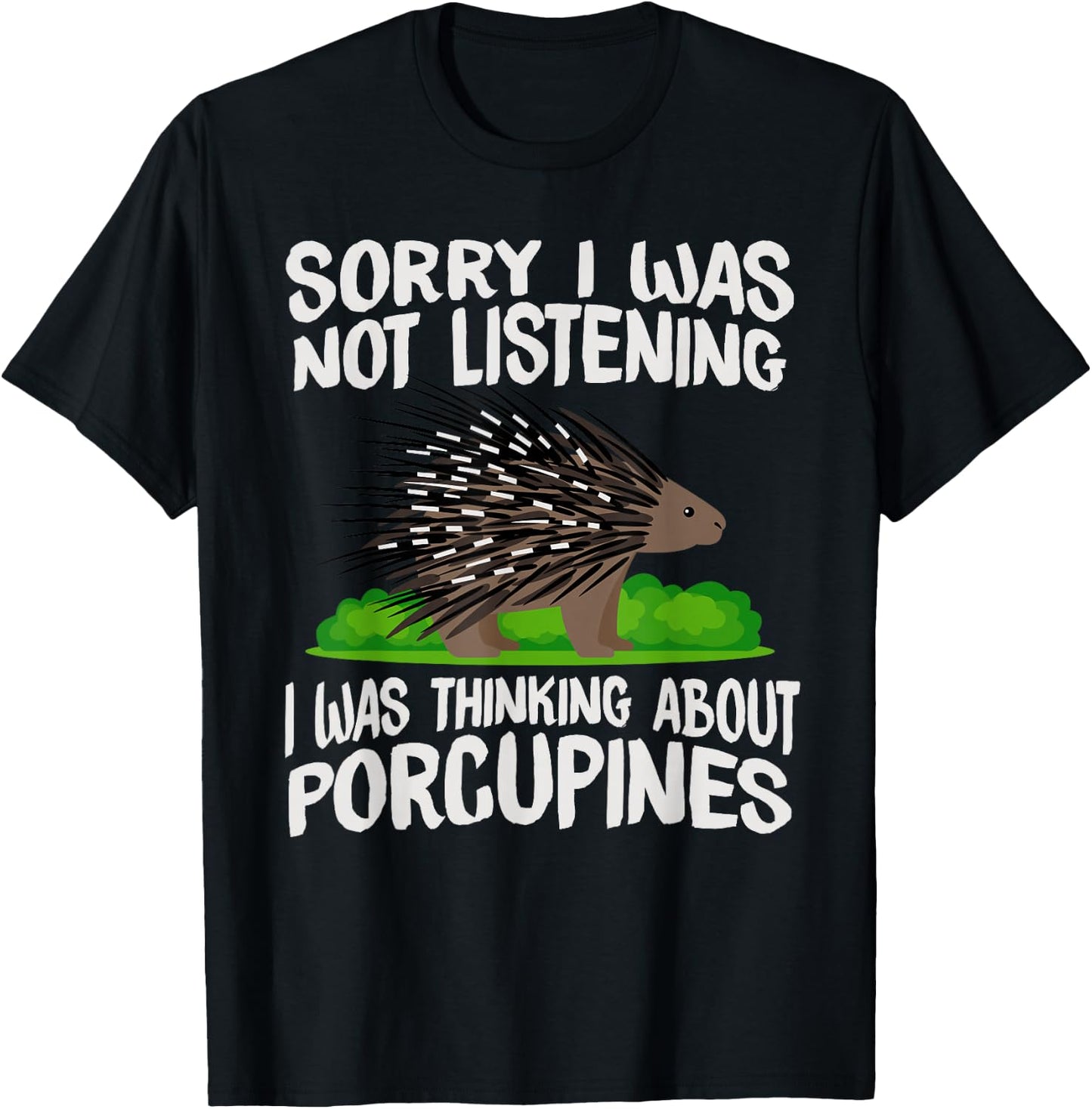 Porcupine Conservation Animal Rodent - Porcupine T-Shirt - T-Shirt | Black
