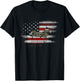 CH-46 Sea Knight Helicopter USA Flag Helicopter Pilot Gifts T-Shirt - T-Shirt | Black