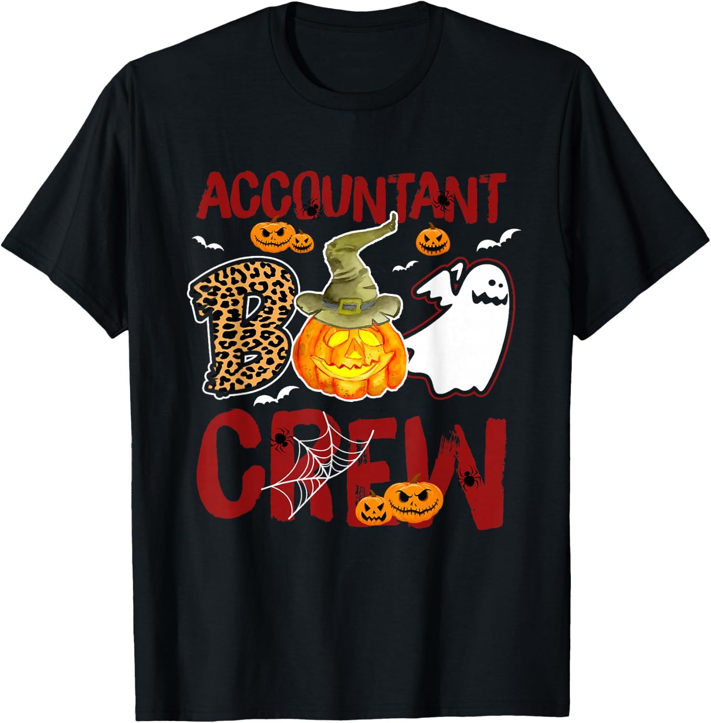 Accountant Boo Crew Halloween Accounting Costume T-Shirt - T-Shirt | Black