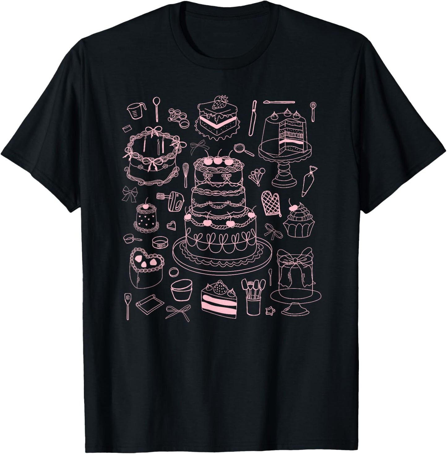 Cake Decorator Coquette Cake Artist Cake Baker T-Shirt - T-Shirt | Black