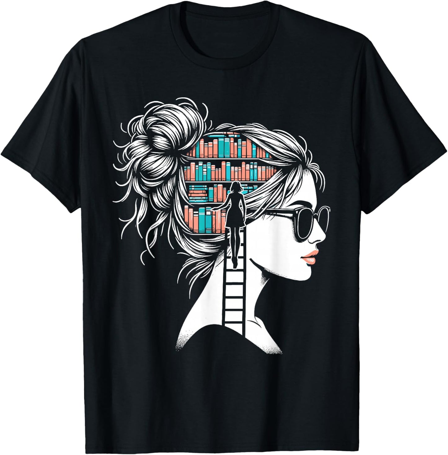 Bookworm Book Nerd Librarian Gifts Bookish Funny Librarian T-Shirt - T-Shirt | Black