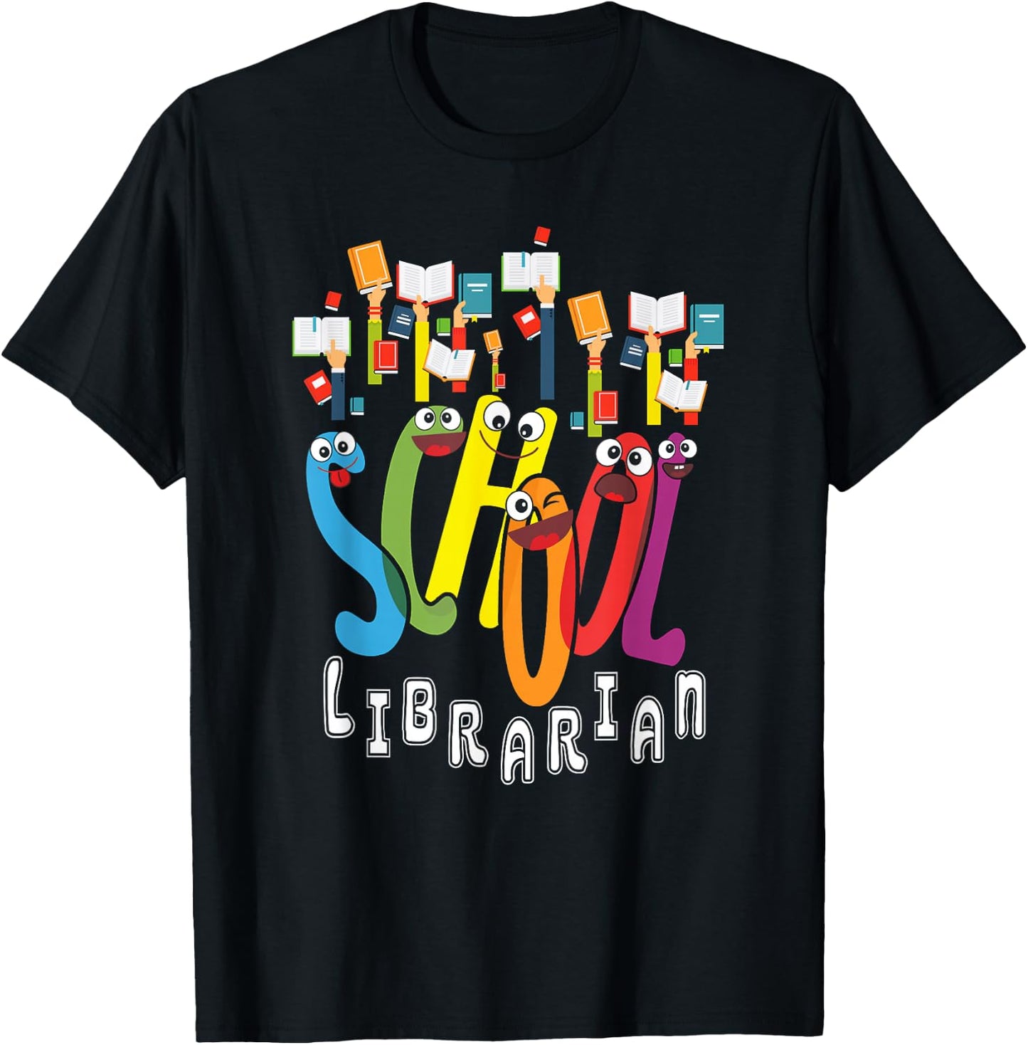 Elementary And Middle School Librarian T-Shirt - T-Shirt | Black