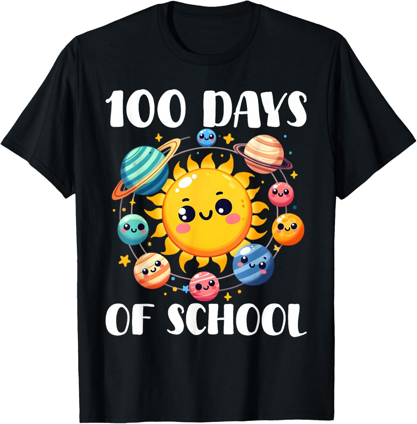 100 Days of School Astronaut Planet 100th Day of School Boys T-Shirt - T-Shirt | Black
