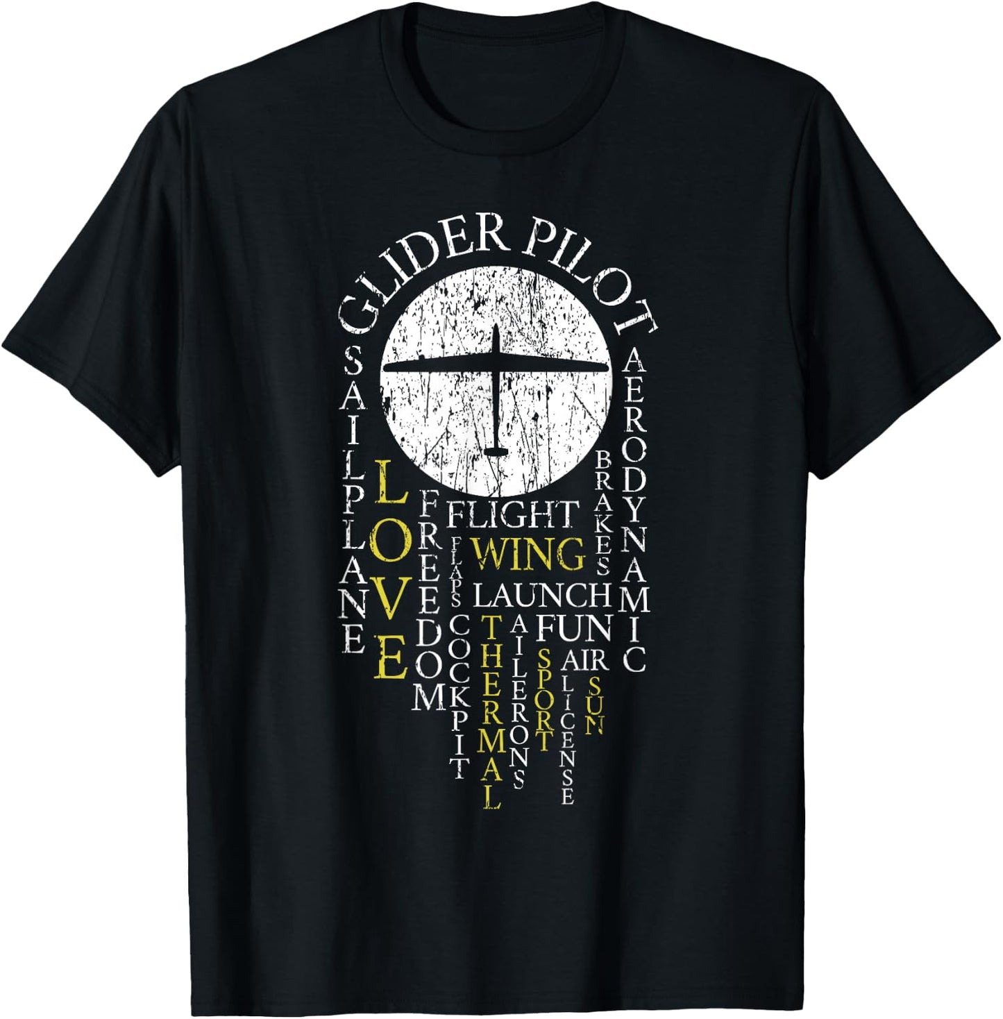 Glider Pilots Cool Sail Plane Gliding Thermal Winds Soaring T-Shirt - T-Shirt | Black