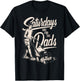 Funny Father's Day Mow Saturday for Dad Retro T-Shirt - T-Shirt | Black