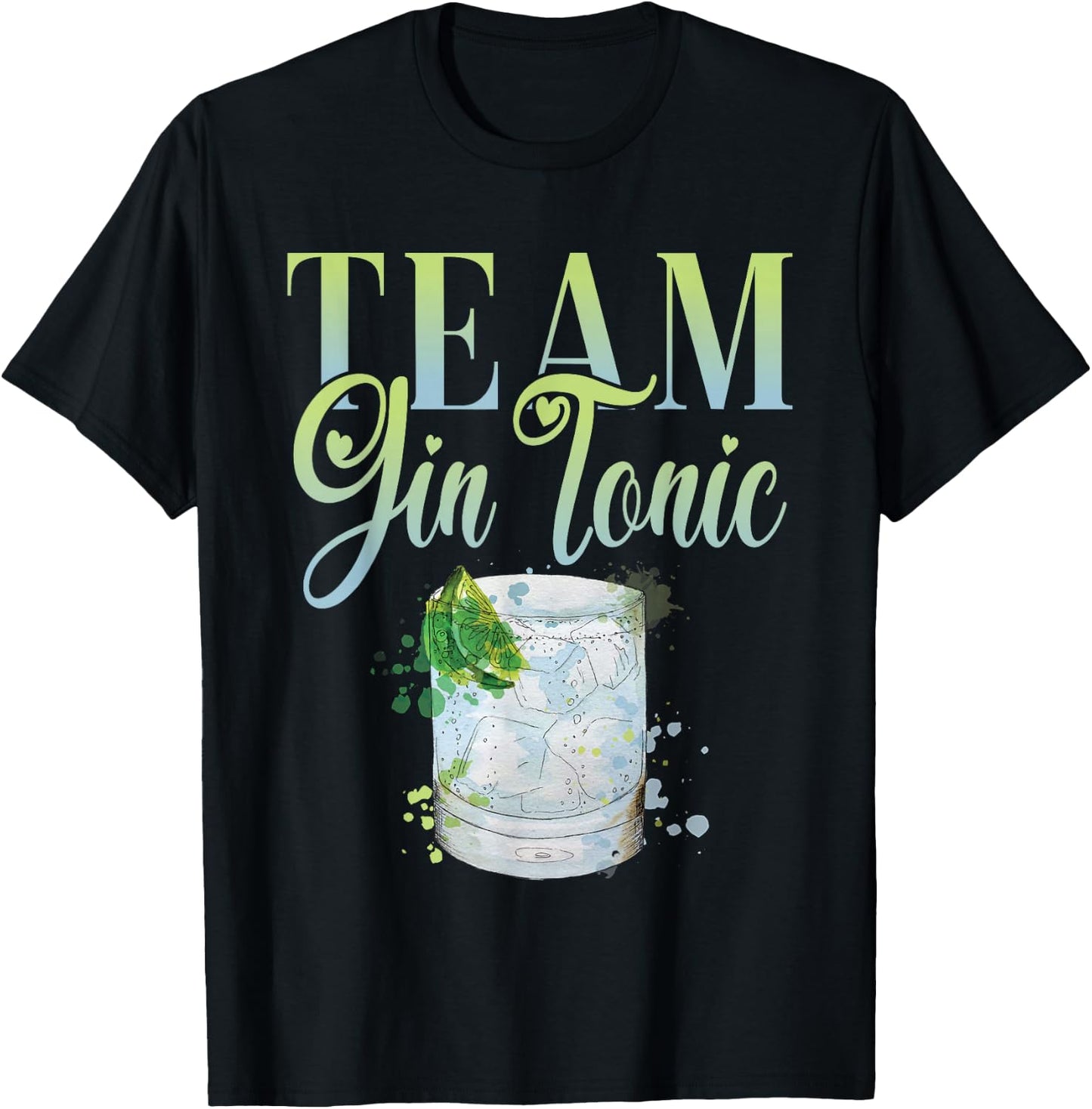 Hen Party Team Gin Tonic Cocktail for Bartender T-Shirt - T-Shirt | Black