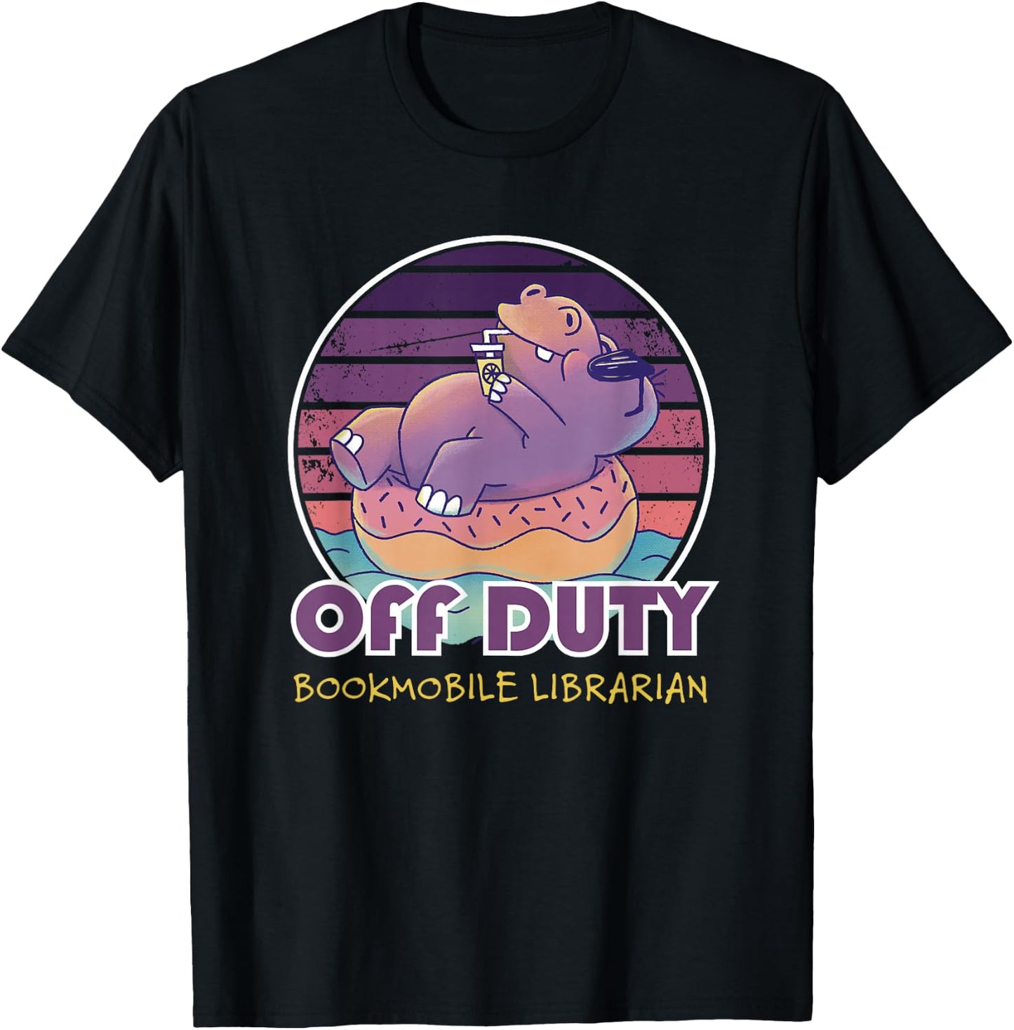 Off Duty Bookmobile Librarian Job Coworker T-Shirt - T-Shirt | Black