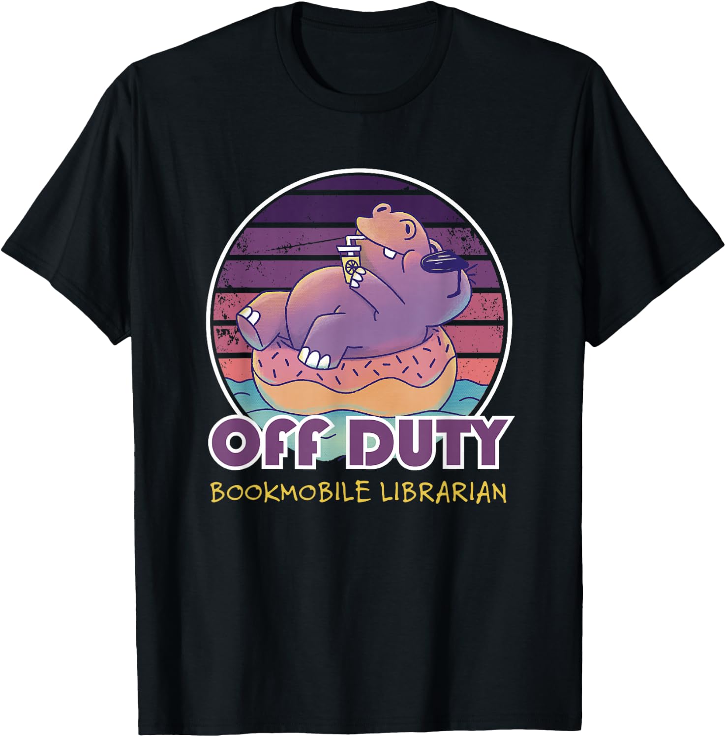 Off Duty Bookmobile Librarian Job Coworker T-Shirt - T-Shirt | Black