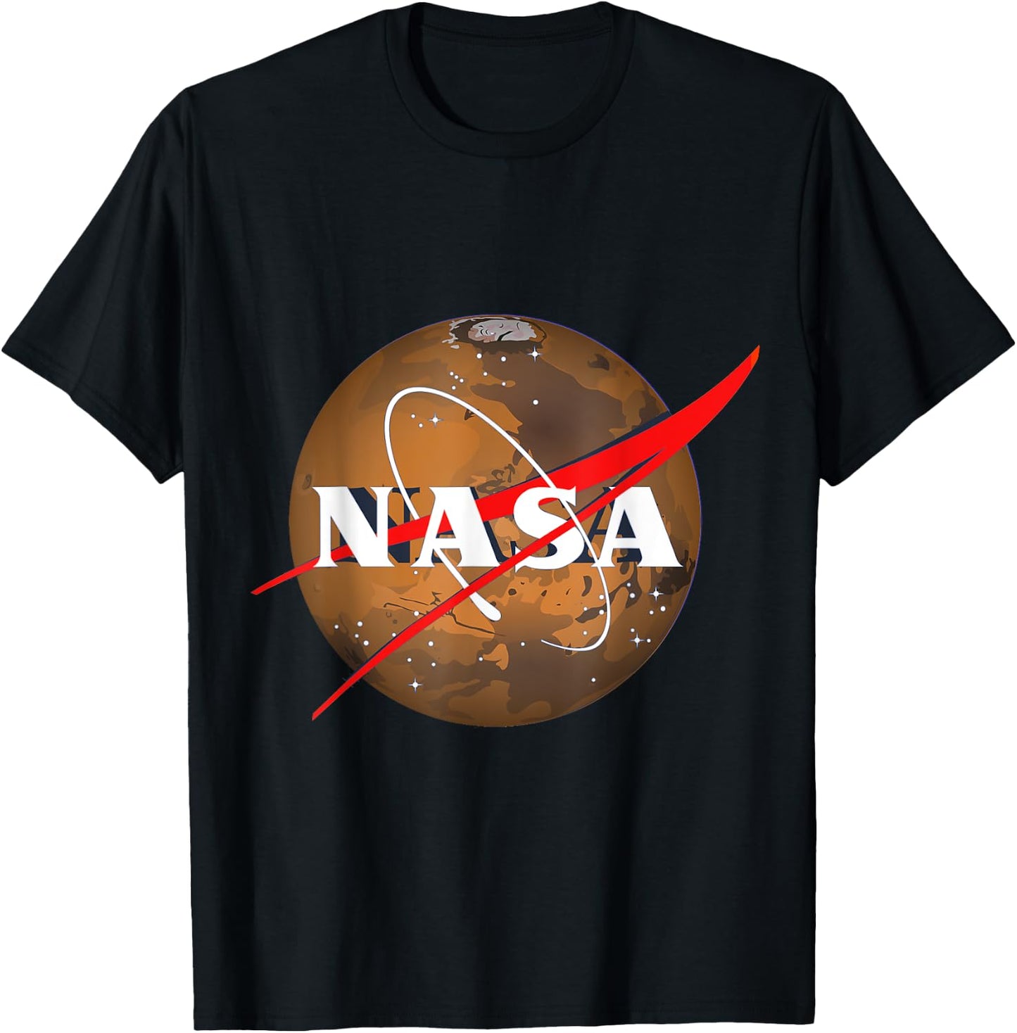 Official NASA Logo - Mars T-Shirt - T-Shirt | Black