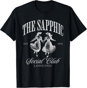 The Sapphic Tendencies Social Club LGBT Gay Lesbian Pride T-Shirt - T-Shirt | Black