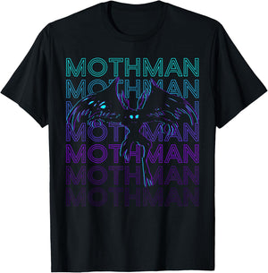 Mothman Cryptid Cryptozoology Retro T-Shirt - T-Shirt | Black
