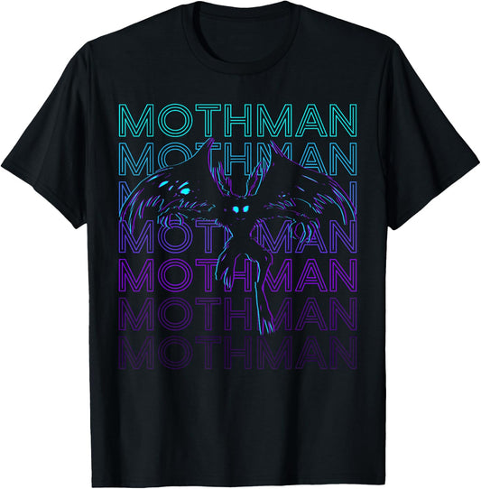 Mothman Cryptid Cryptozoology Retro T-Shirt - T-Shirt | Black