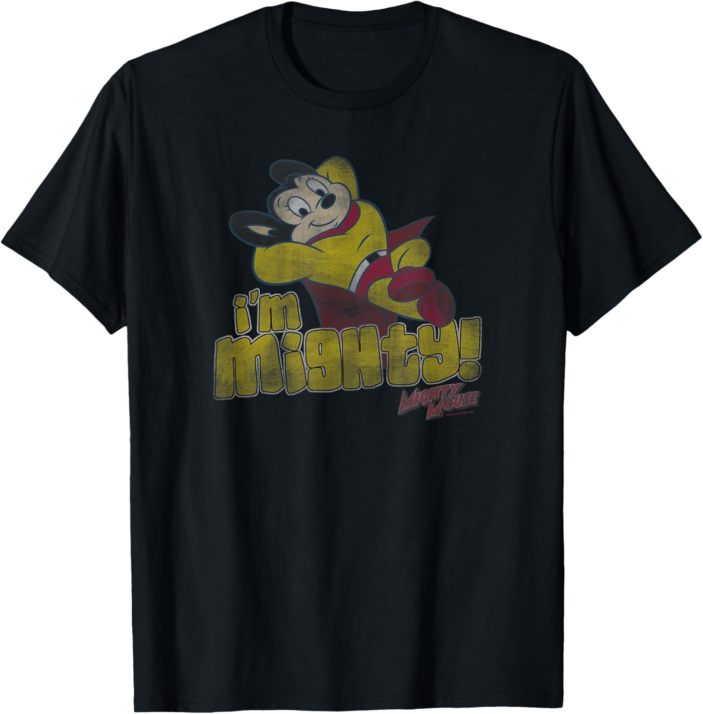 Mighty Mouse I'M Mighty T-Shirt - T-Shirt | Black