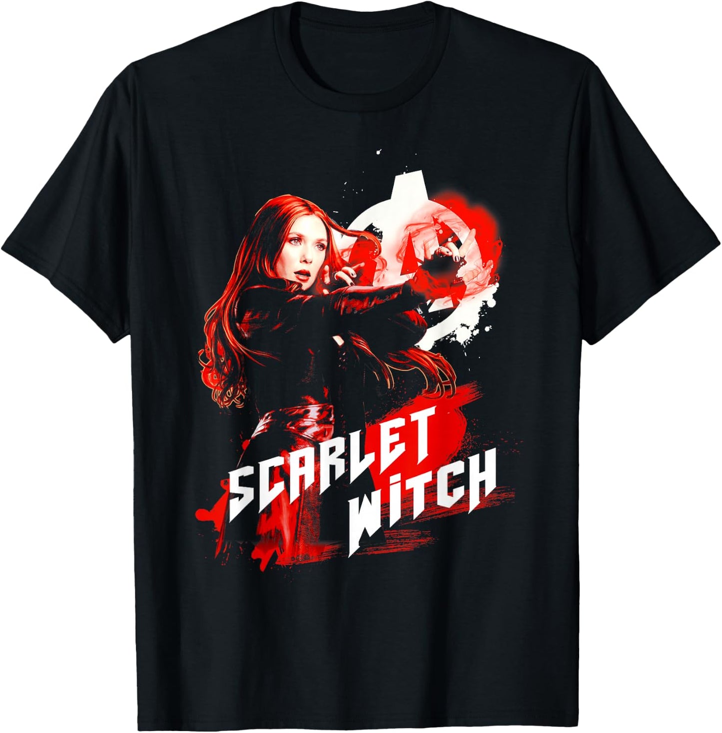 Marvel Infinity War Scarlet Witch Red Splat Graphic T-Shirt - T-Shirt | Black