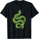 Green Snake Art Snake Symbol T-Shirt - T-Shirt | Black