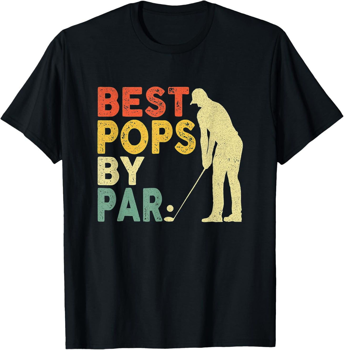 Best Pops By Par Funny Golf T-Shirt - T-Shirt | Black