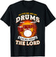 As for Me and My Drums We Will Serve The Lord Drummer Christ T-Shirt - T-Shirt | Black