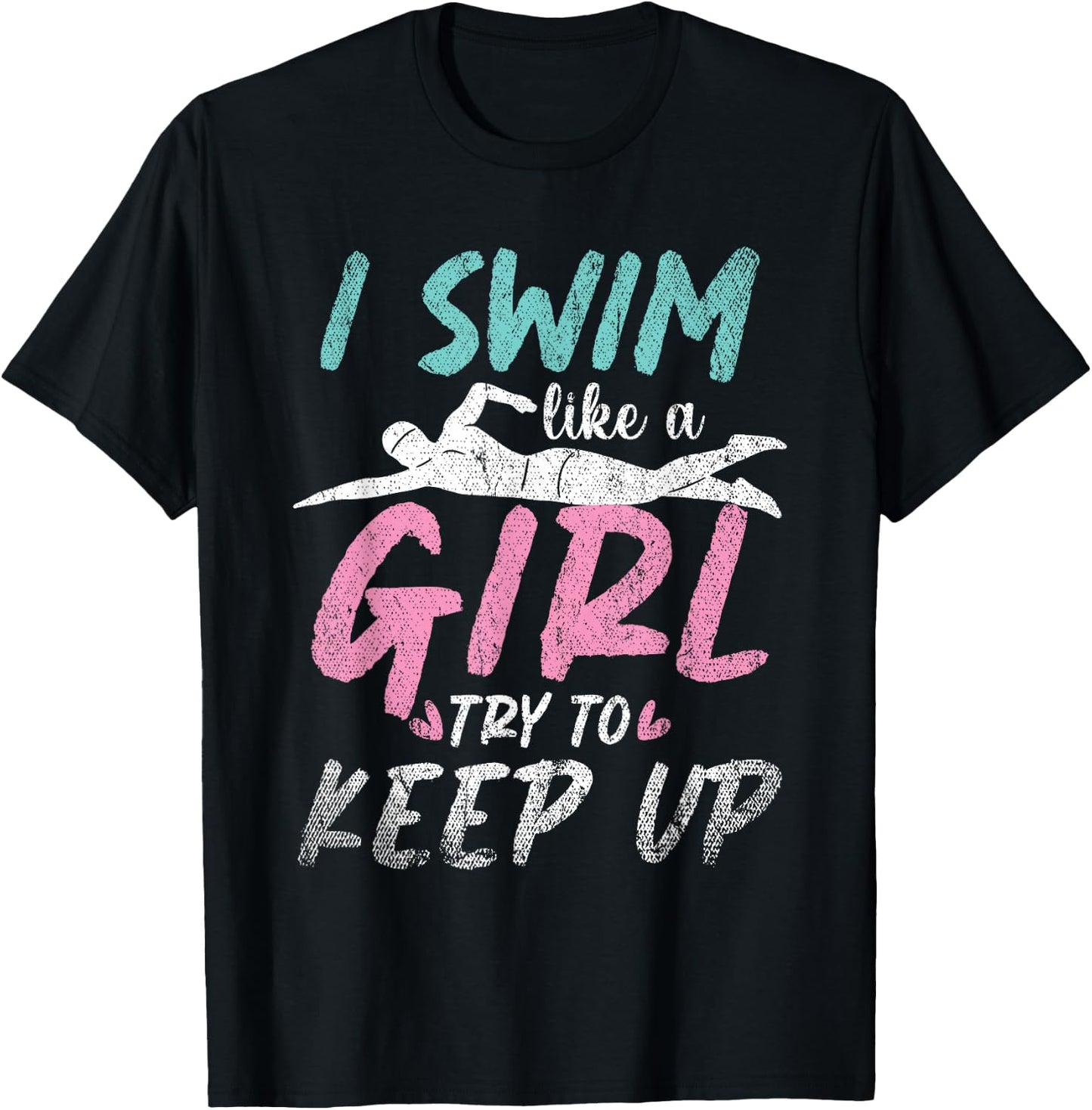 Swim Practice Aquatic Sport Swimmer Women Girls Swimming T-Shirt - T-Shirt | Black