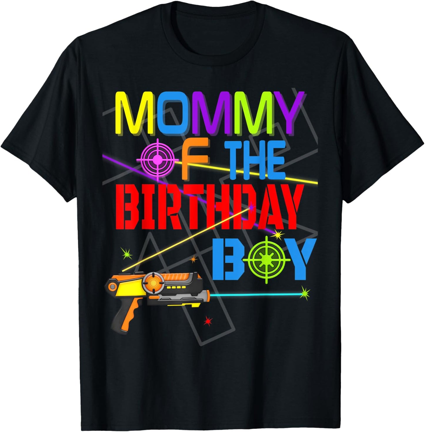 Laser Tag Birthday Party Themed Matching Family T-Shirt - T-Shirt | Black