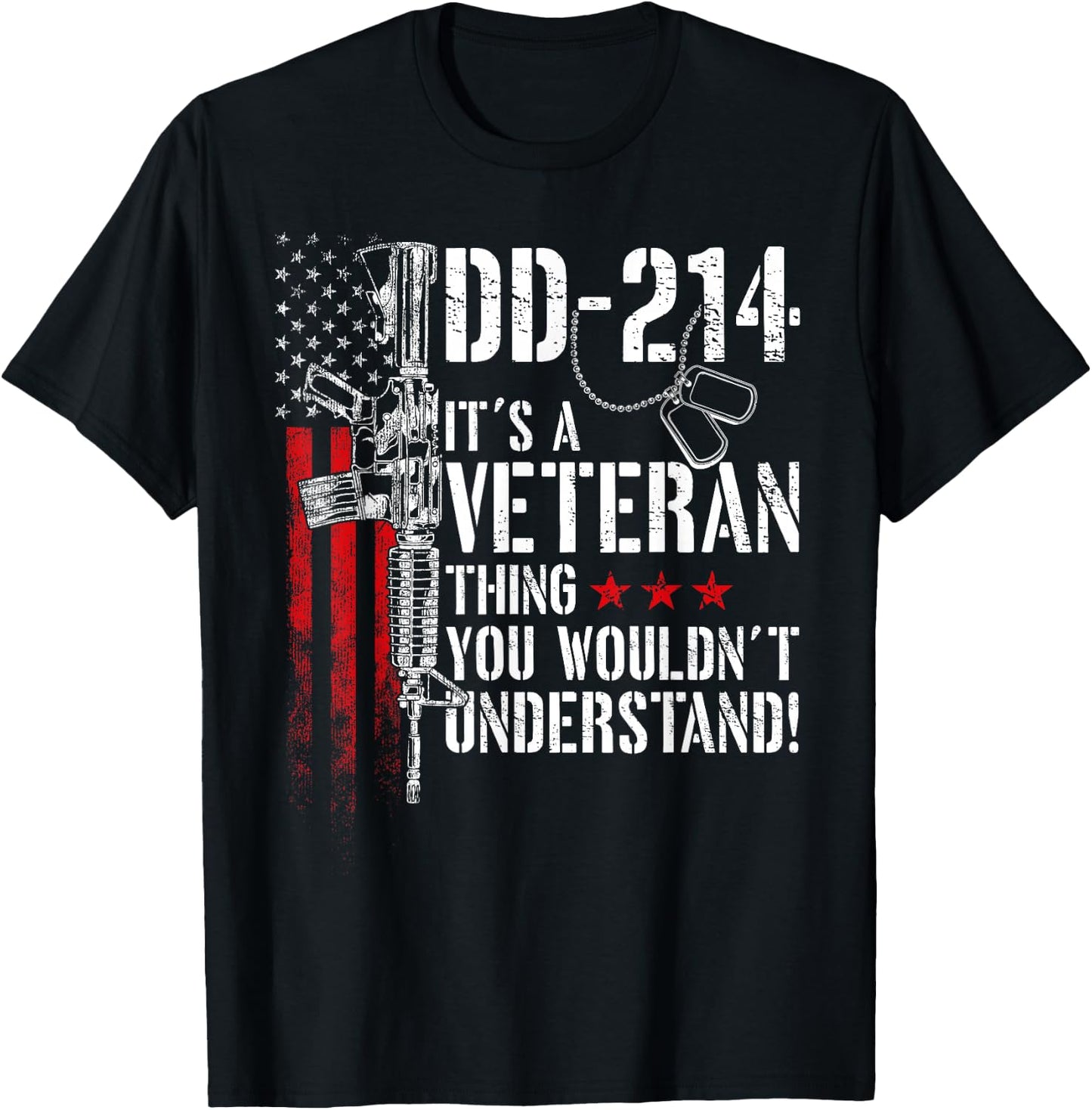 DD-214 It's A Veteran Thing You Wouldn't Understand T-Shirt - T-Shirt | Black