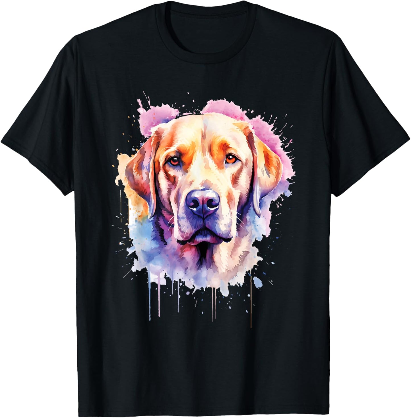Colorful Labrador Splash Art - Dog Owner Pet Trainer Puppy T-Shirt - T-Shirt | Black