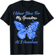 Butterfly I Wear Blue For My Grandma ALS Awareness T-Shirt - T-Shirt | Black